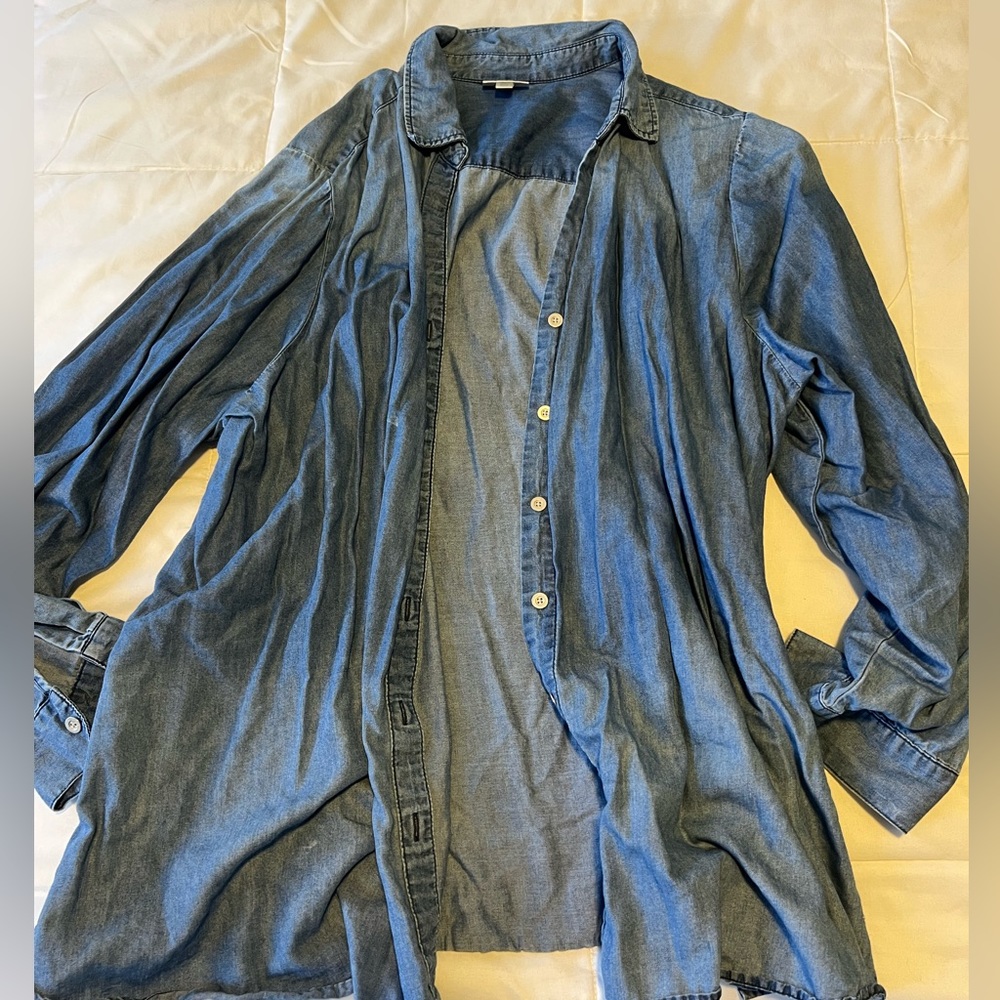 Avenue Denim Button Down Shirt